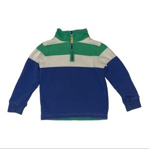 Mini Boden quarter zip sweatshirt.
